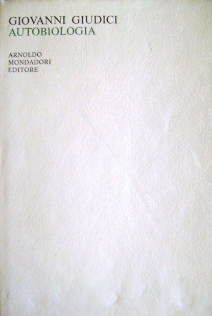 Giovanni Giudici, Una cosa